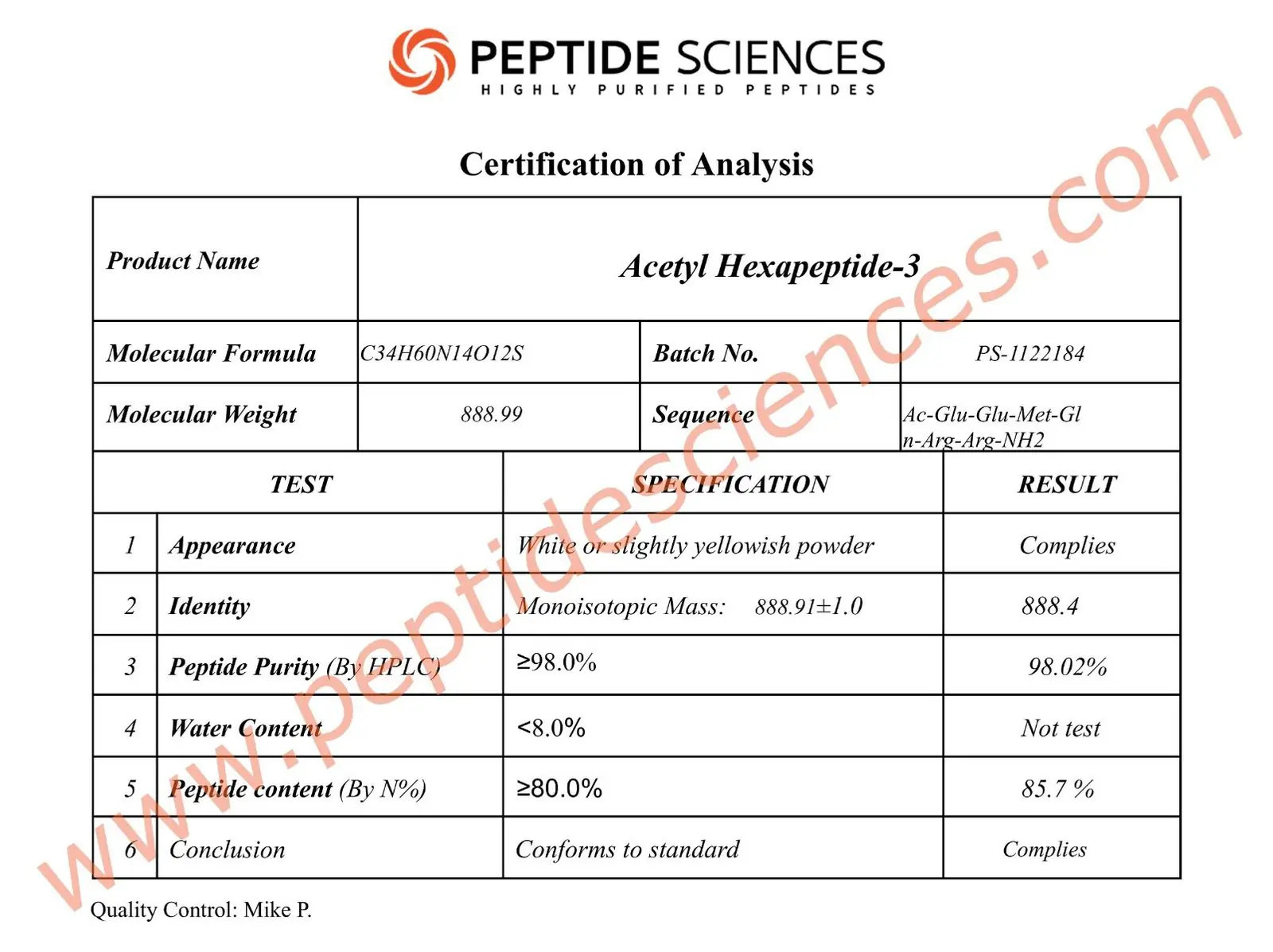 Acetyl Hexapeptide-3 (Argireline) 200mg (Topical) - Image 2