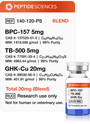 BPC-157, TB-500, GHK-Cu 30mg (Glow Blend)