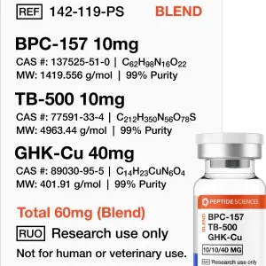 BPC-157, TB-500, GHK-Cu 60mg (Glow Blend)