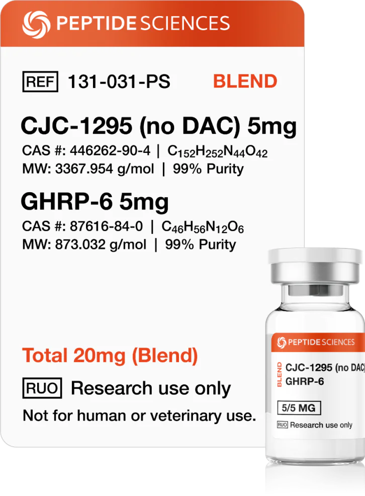 CJC-1295 (No DAC), GHRP-6 10mg (Blend)